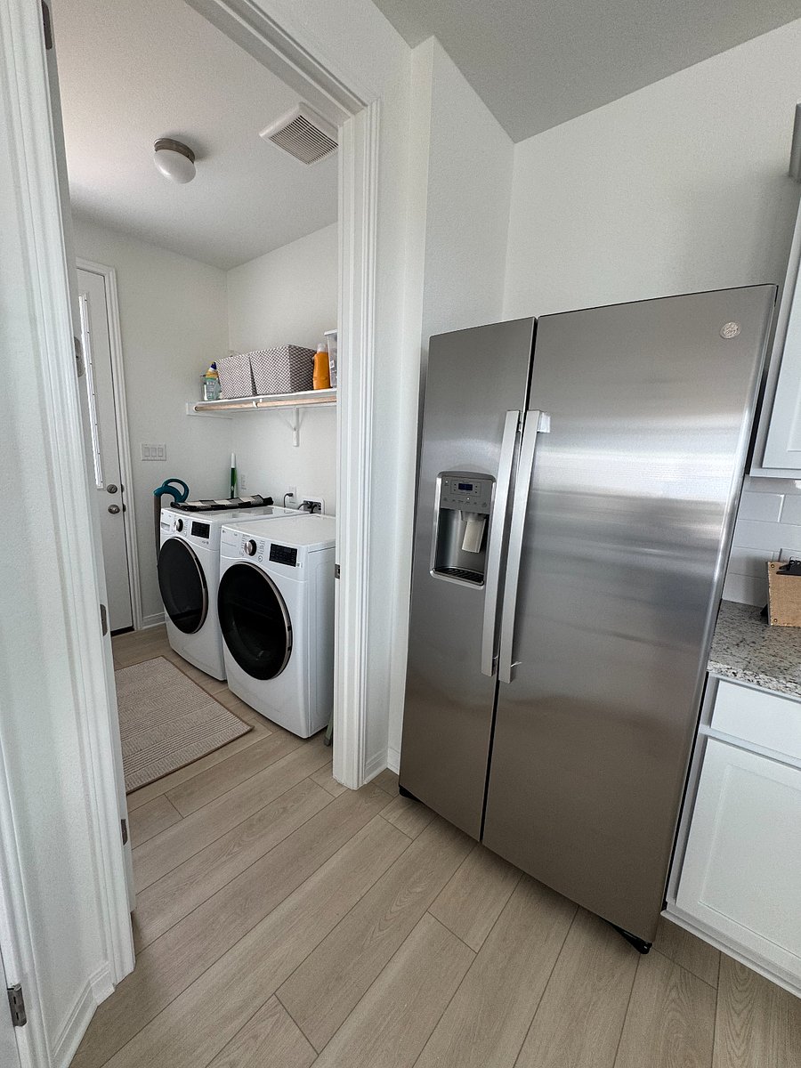 Full size refrigerator and washer and dryer