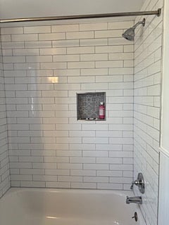 shared shower/tub