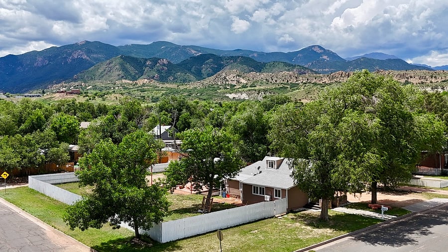 Aerial view of property in relation to Redrock canyon 