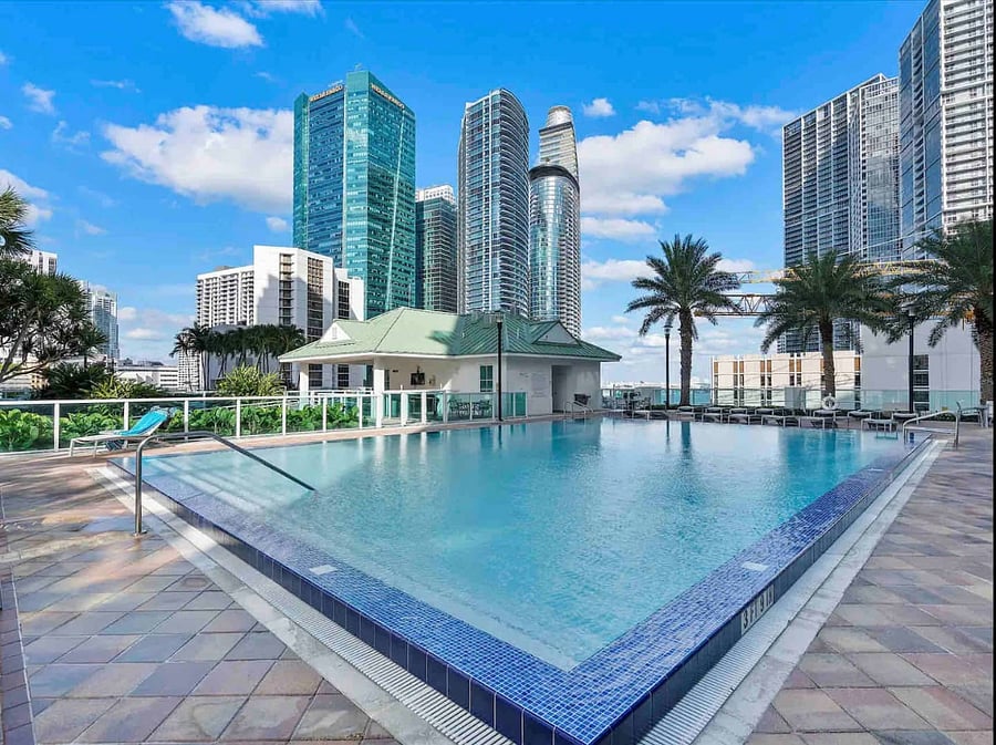 Joyful pool area