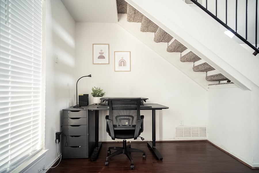 Work Area in living room