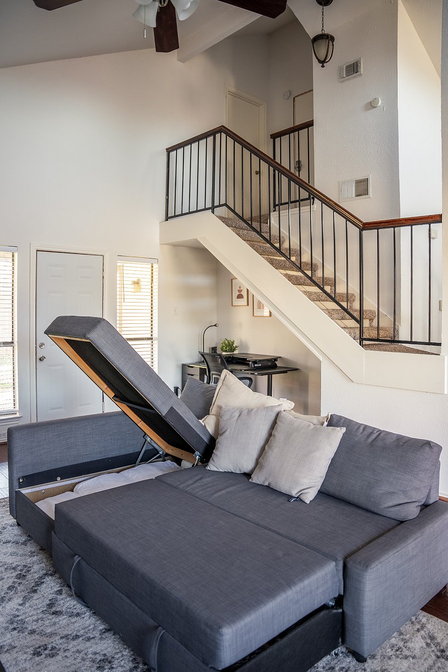 Couch Storage for blankets and pillows