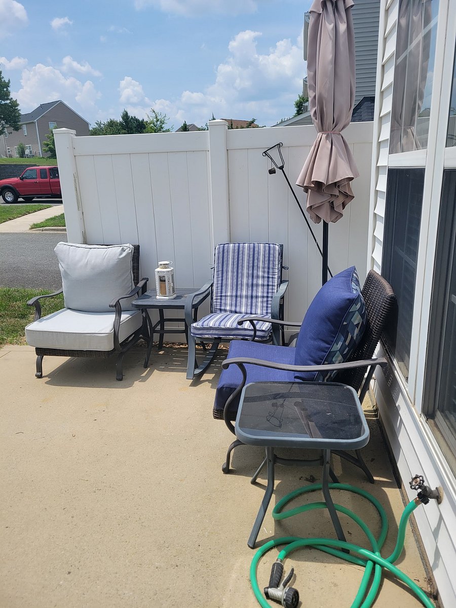 Patio from back door off sunroom/office