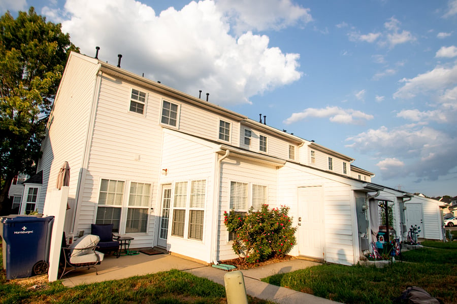 Back of unit from view of assigned parking space #7