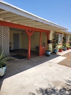 Spacious Front Entry with security motion lights.
