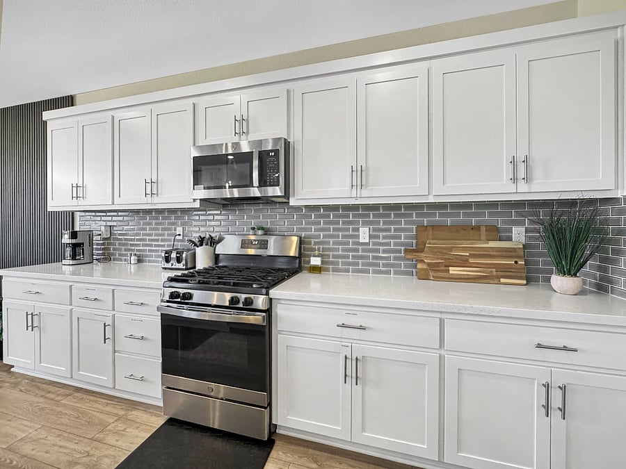 Modern beautiful kitchen with every appliance a home should have. Plenty of counter space.