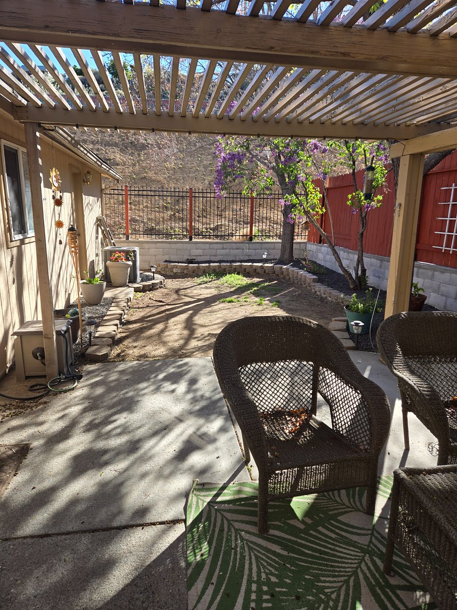 Peaceful backyard almost completed renovation
