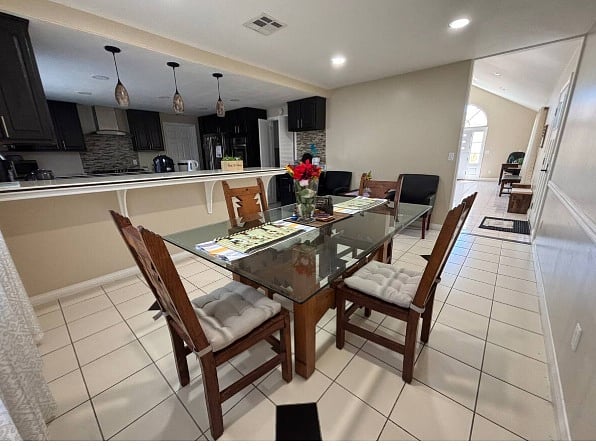 Back house kitchen and dining area
