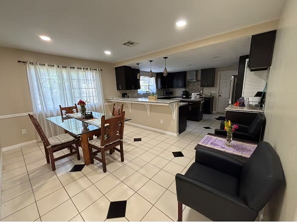 Back house kitchen and dining area
