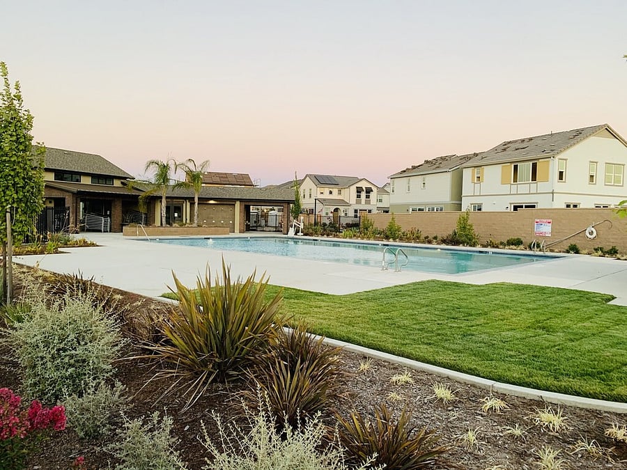 Communal pool with BBQ area