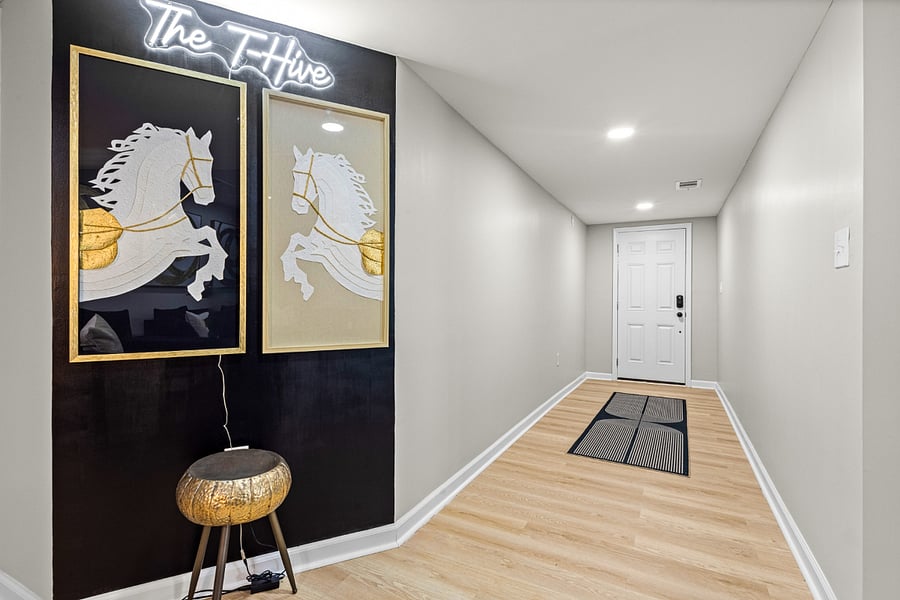 Basement hall separate entry. 