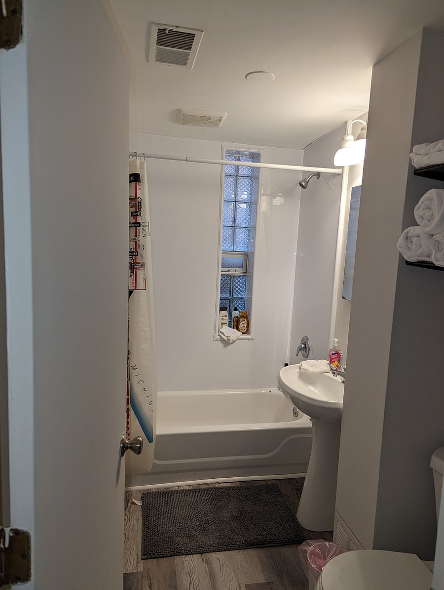 Comfortable bathroom - tub and shower