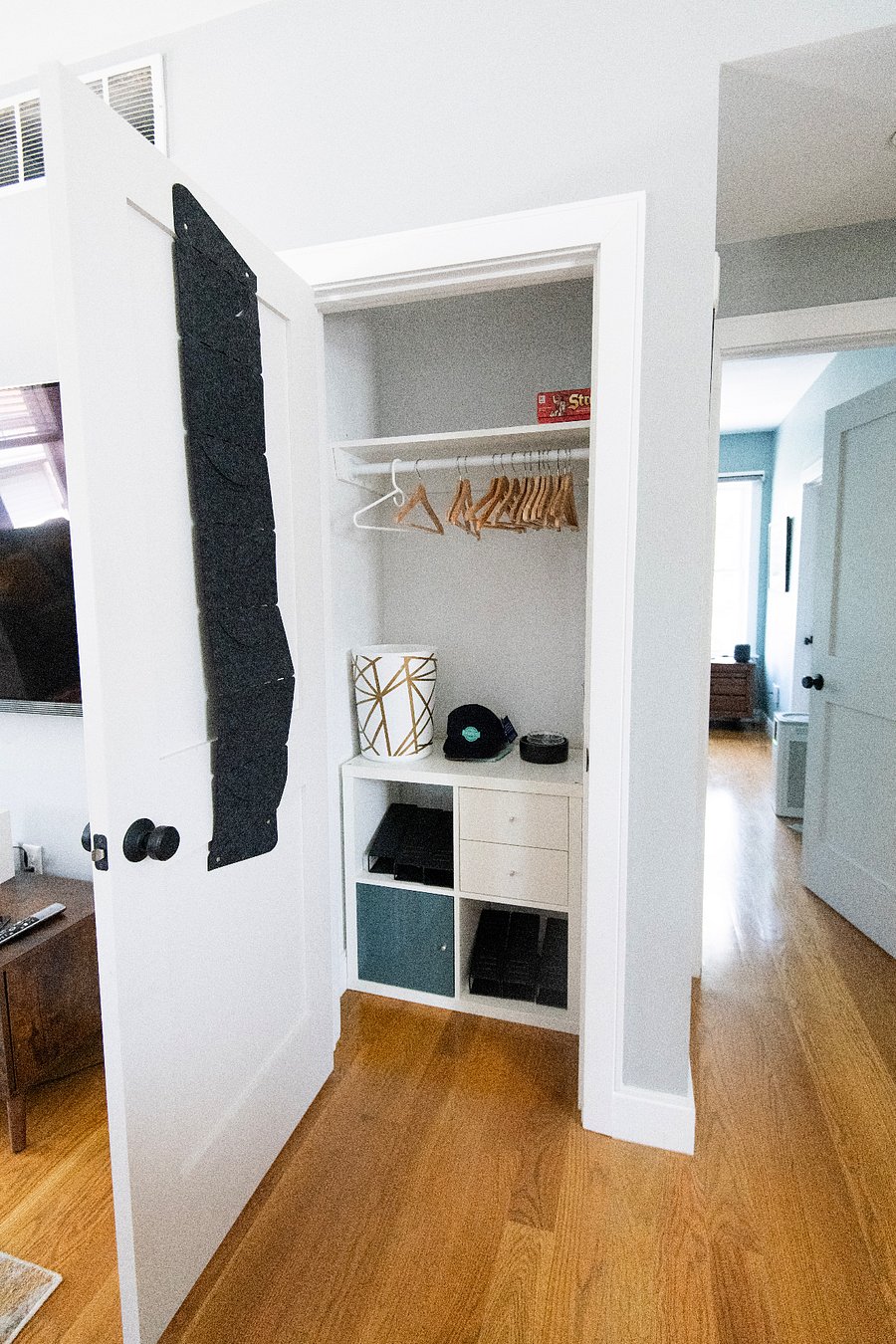 Ample closet space! This is the coat closet.