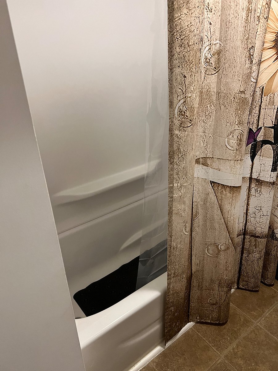 Bathroom with tub.