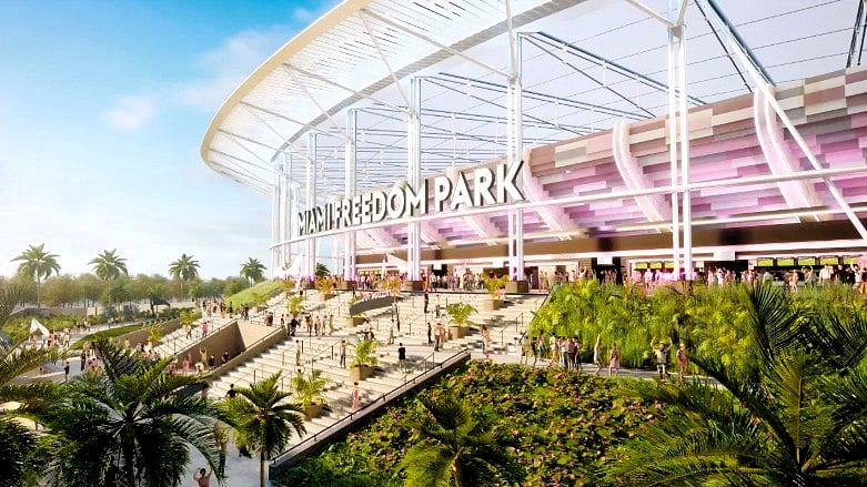 Miami Freedom Park (Coming Soon Inter Miami CF Stadium & Entertainment District)
Distance: ~5.2 miles 1518 min drive (currently under construction near Miami International Airport)
Why visit: Future home of Major League Soccers Inter Miami and a 58-acre public park, dining, and retail experience. A huge upcoming destination for sports fans and families alike.