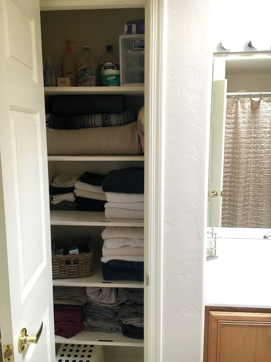 Fully stocked linen closets