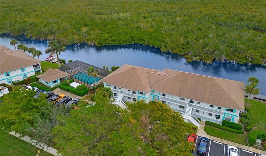 If you look at the pool on the left, at the very end of the building all the way to the right would be your unit. First floor.