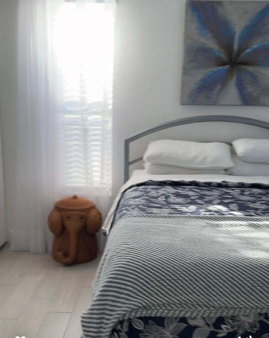 2nd bedroom with queen size bed, and desk