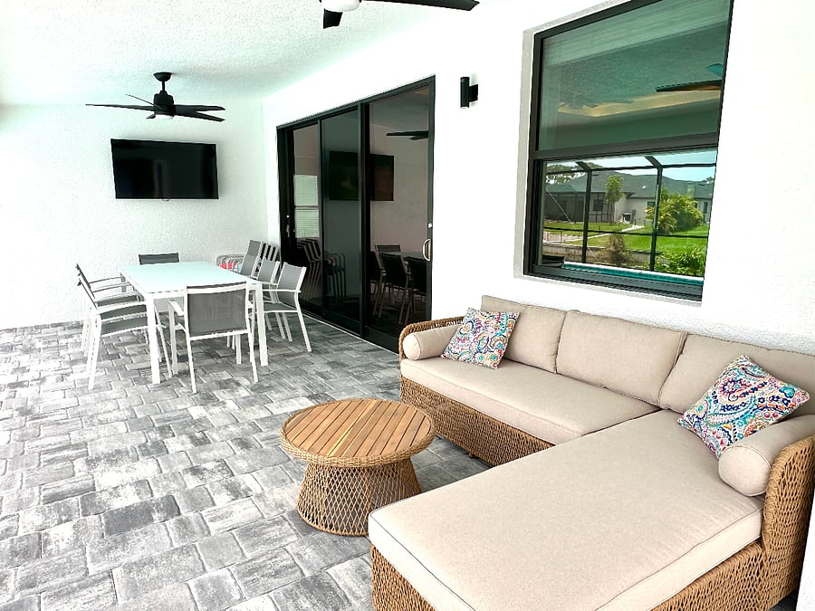 Outdoor dining area