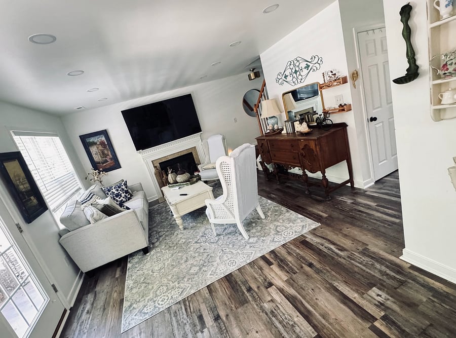 TV room near kitchen