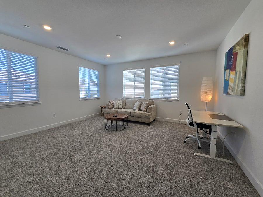 Loft has smart TV and work station