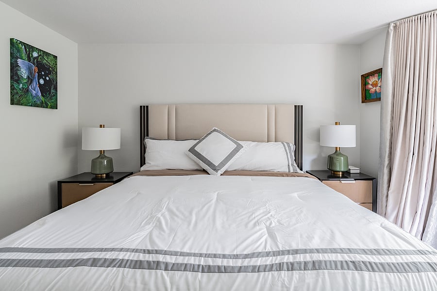 large master bedroom with high-end furniture
