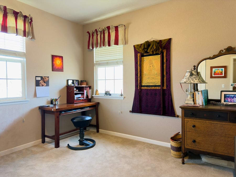 Fourth bedroom, second floor, sitting/desk area.