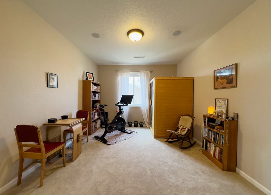 Second floor loft with peloton bike and infrared sauna for your use.