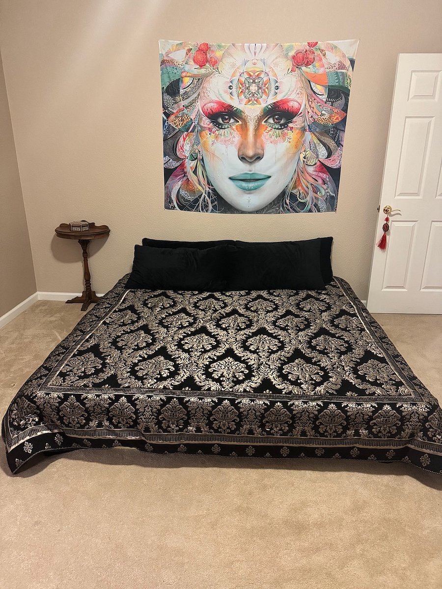 Fourth bedroom on second floor has a foam king-size mattress and large closet.