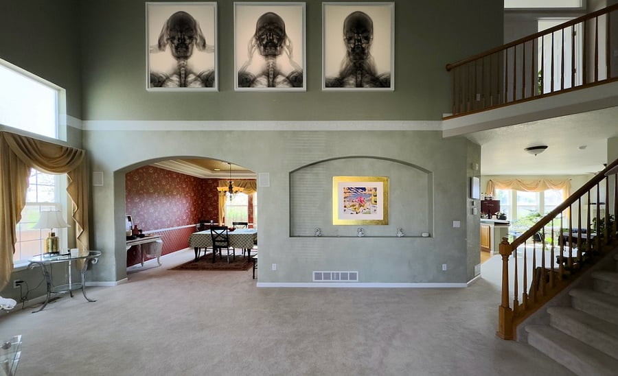 Original art throughout the home.