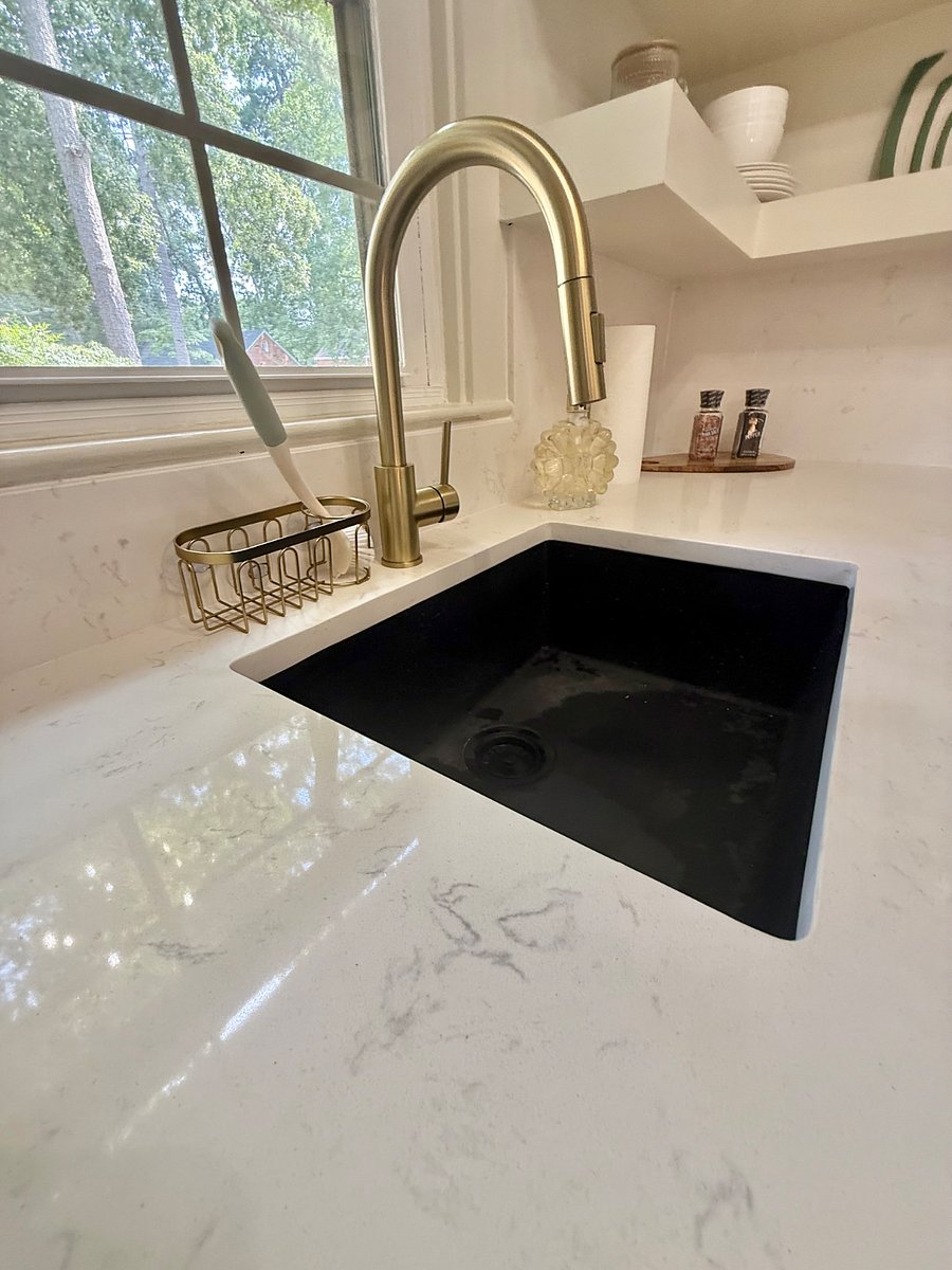 Granite countertop and backsplash 