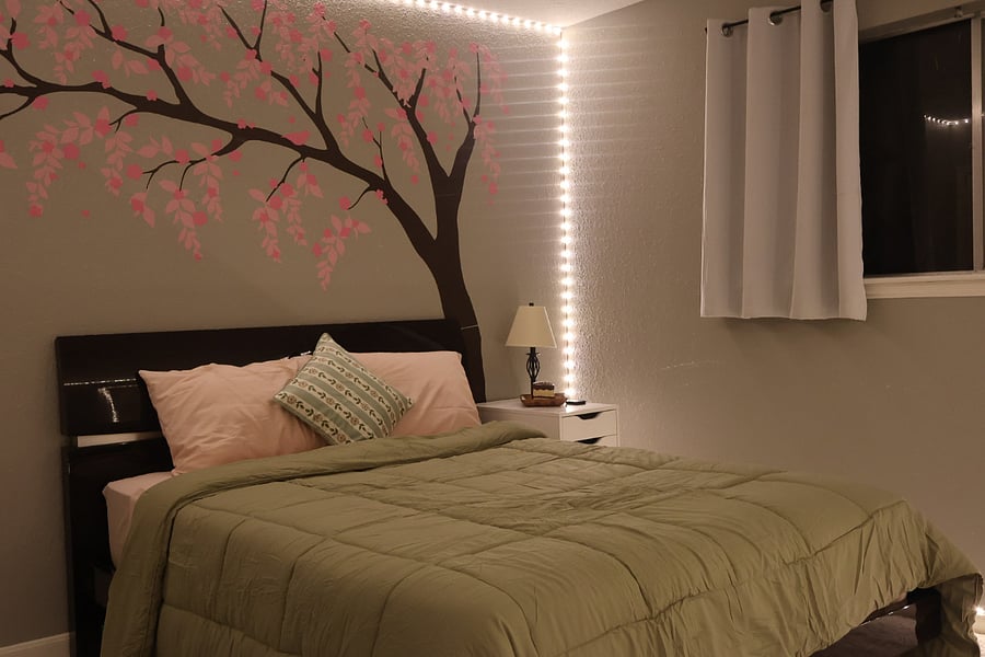 The view of one corner in the room