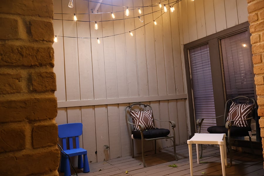 terrace at night