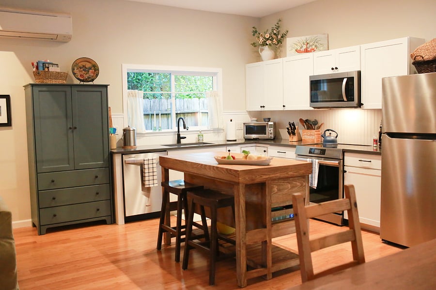 All brand new kitchen and appliances with room to cook and dance