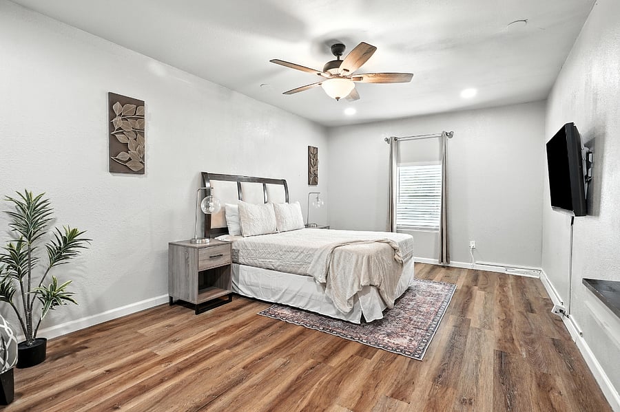 Master bedroom (huge garage conversion)