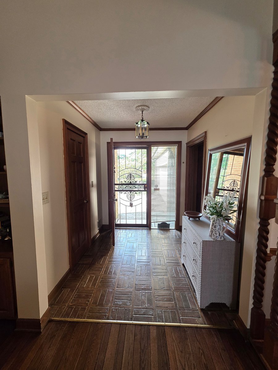 front door with security door