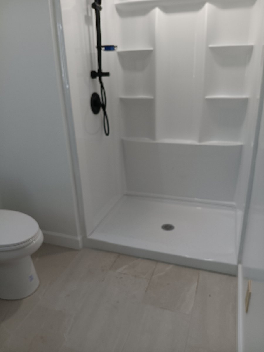 Basement apartment NEWER bathroom shower