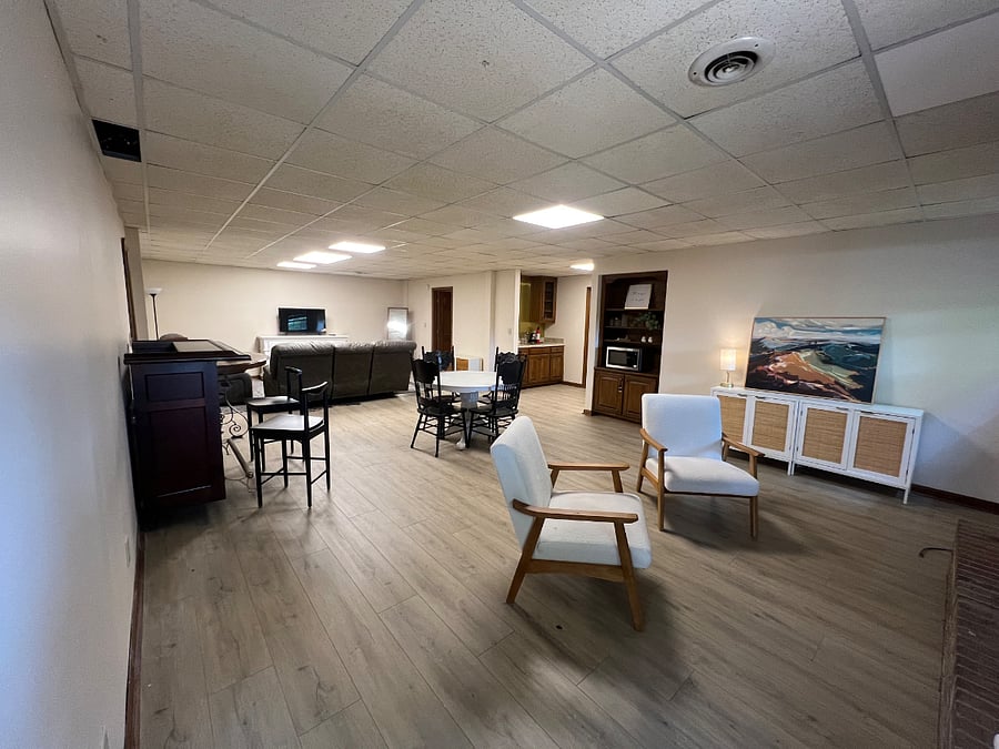 Basement has its own exit/entrance. Kitchette with microwave and oven.