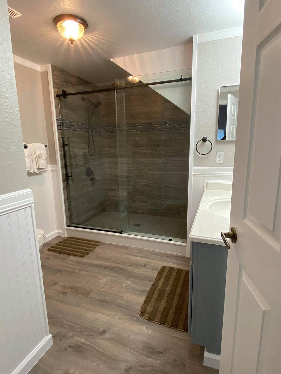 Beautiful oversized walk-in shower