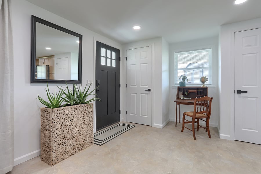 Entryway and desk