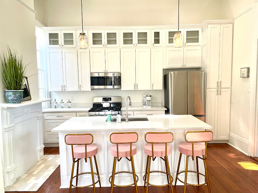 Full chefs kitchen with gas range