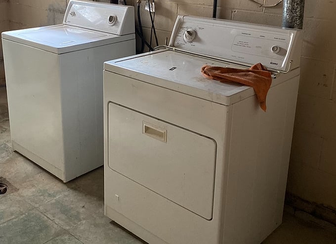 Laundry room located in the basement. House has laundry shoot.