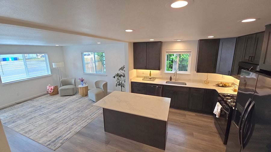 open concept layout.
