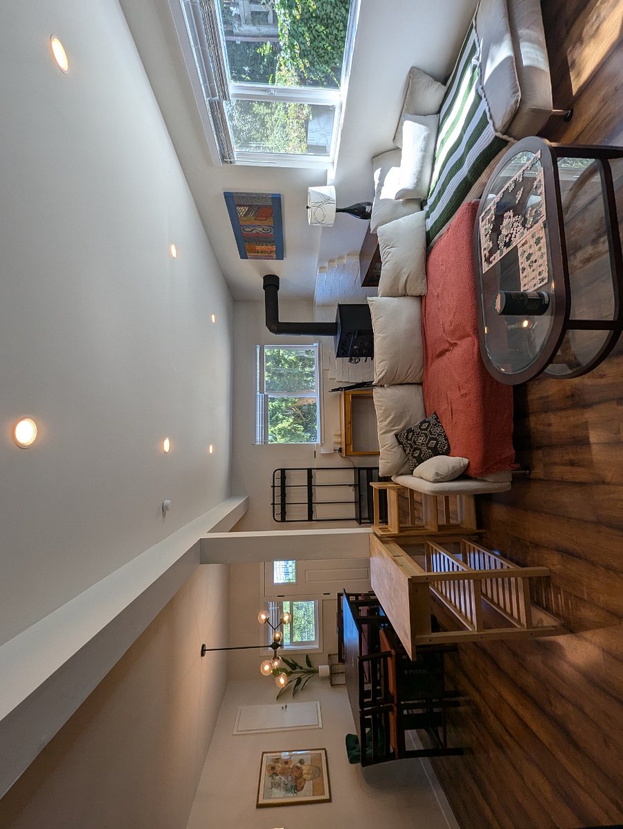 Couch and kitchen/game table