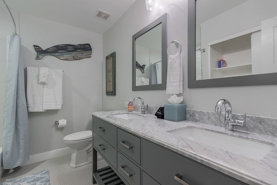 Hall Bath Double Sinks