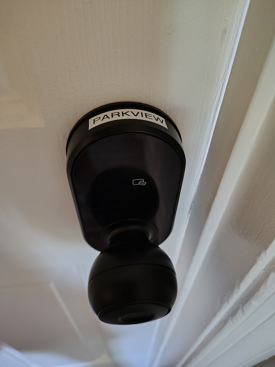 PARKVIEW--Welcome to the Parkview--for your peace of mind and convenience, the room is equipped with an electronic lock that will be programmed in with a code and can be accessed via fingerprint as well, if you wish.