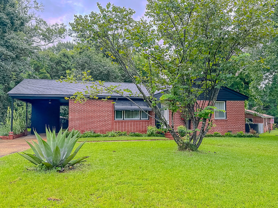 Front of the house and carport