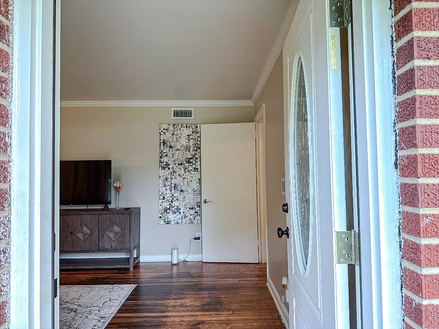 Front entrance to living room space