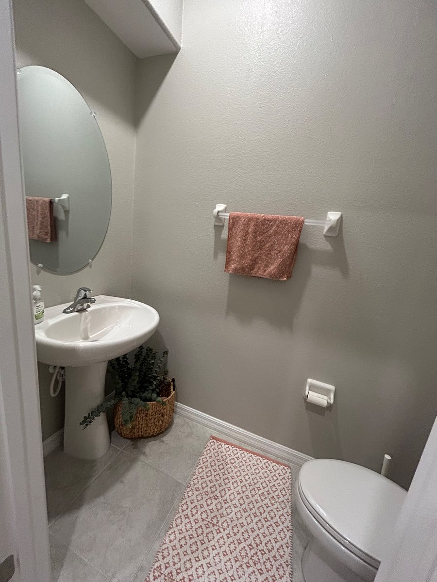 Half Bath on First Floor