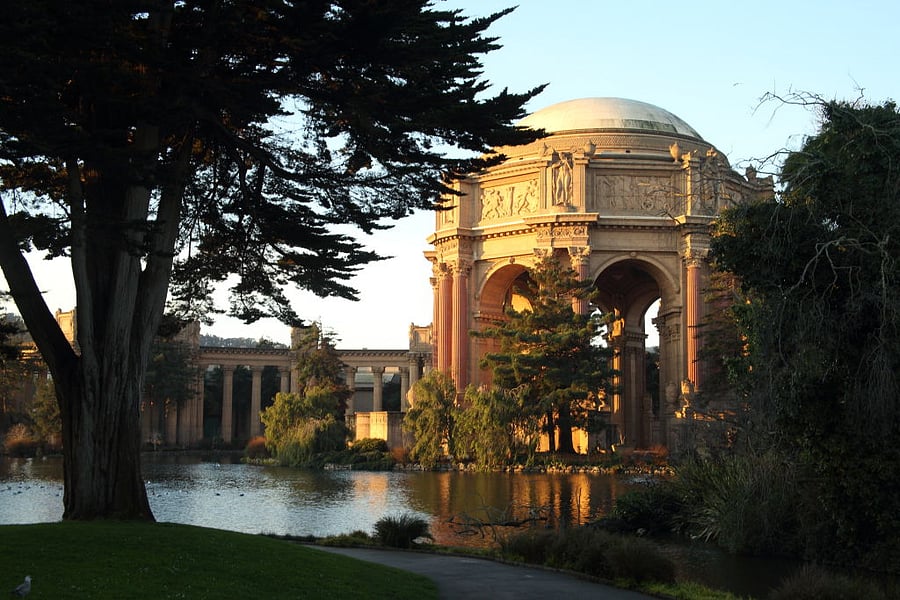 Short walk to Palace of Fine Arts